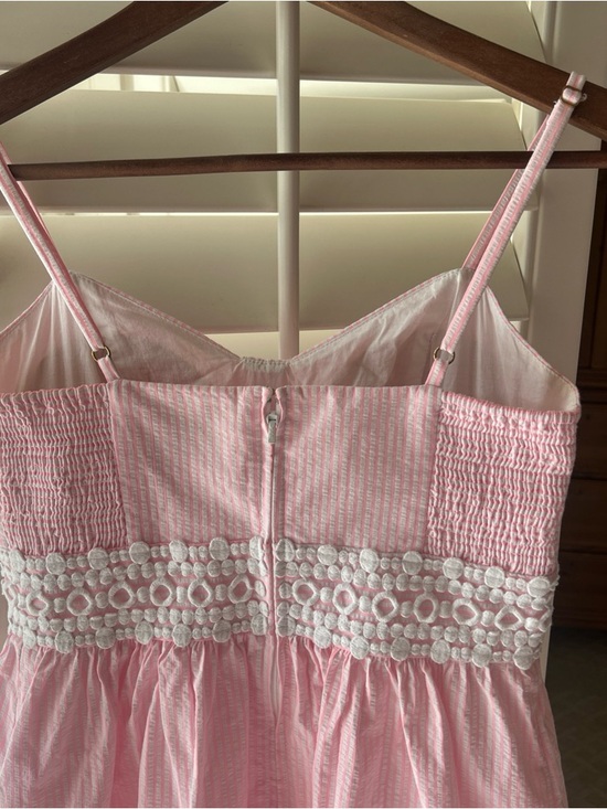 Lilly Pulitzer Seersucker Katlynn Short Sundress Pink White Resort Vacation Sz 2 - Picture 6 of 10